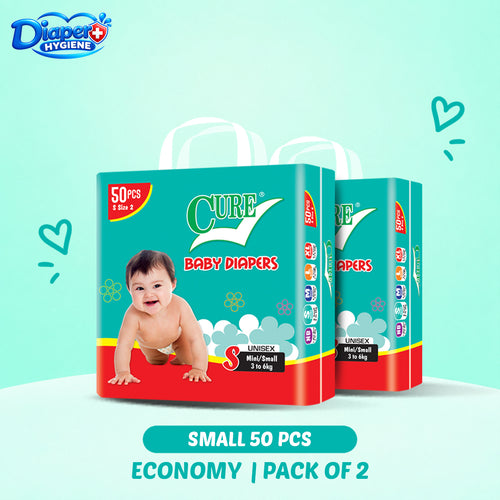 Cure Economy Baby Diaper Pack of 2 | Affordable Diapers
