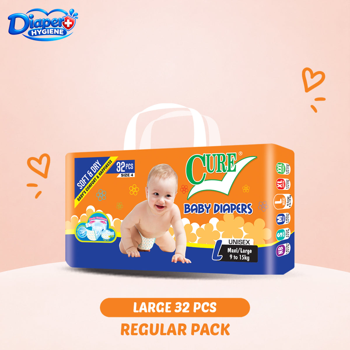 Cure Regular Baby Diaper | Comfortable & Reliable