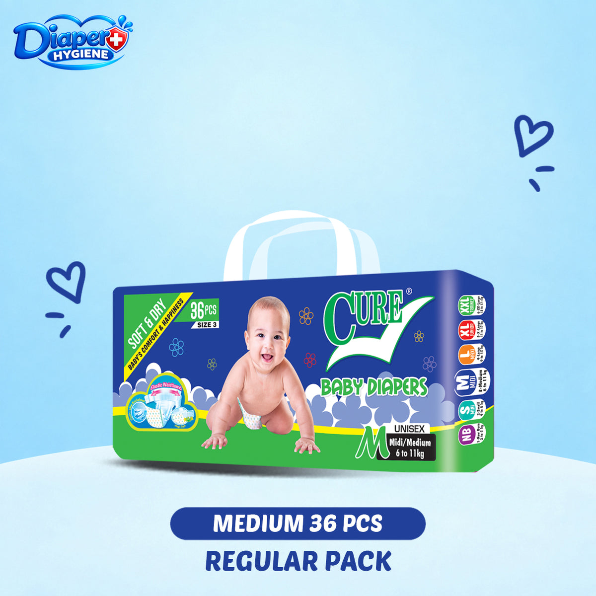 Cure Regular Baby Diaper | Comfortable & Reliable