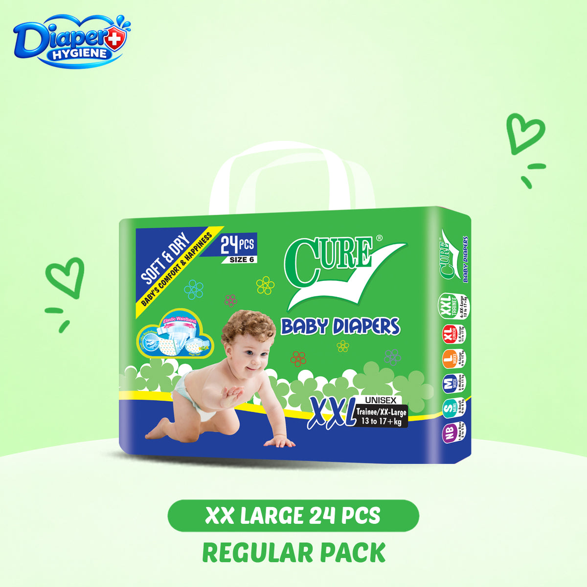 Cure Regular Baby Diaper | Comfortable & Reliable