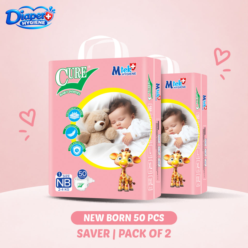 Cure Saver Baby Diaper Pack of 2 | Affordable & Comfortable Diapers