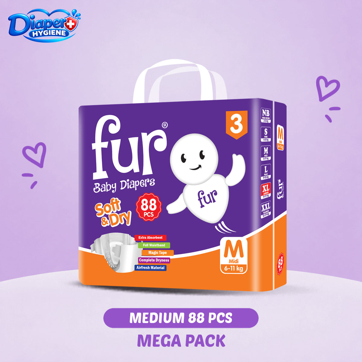 Fur Mega Baby Diaper | Comfortable & Reliable Protection