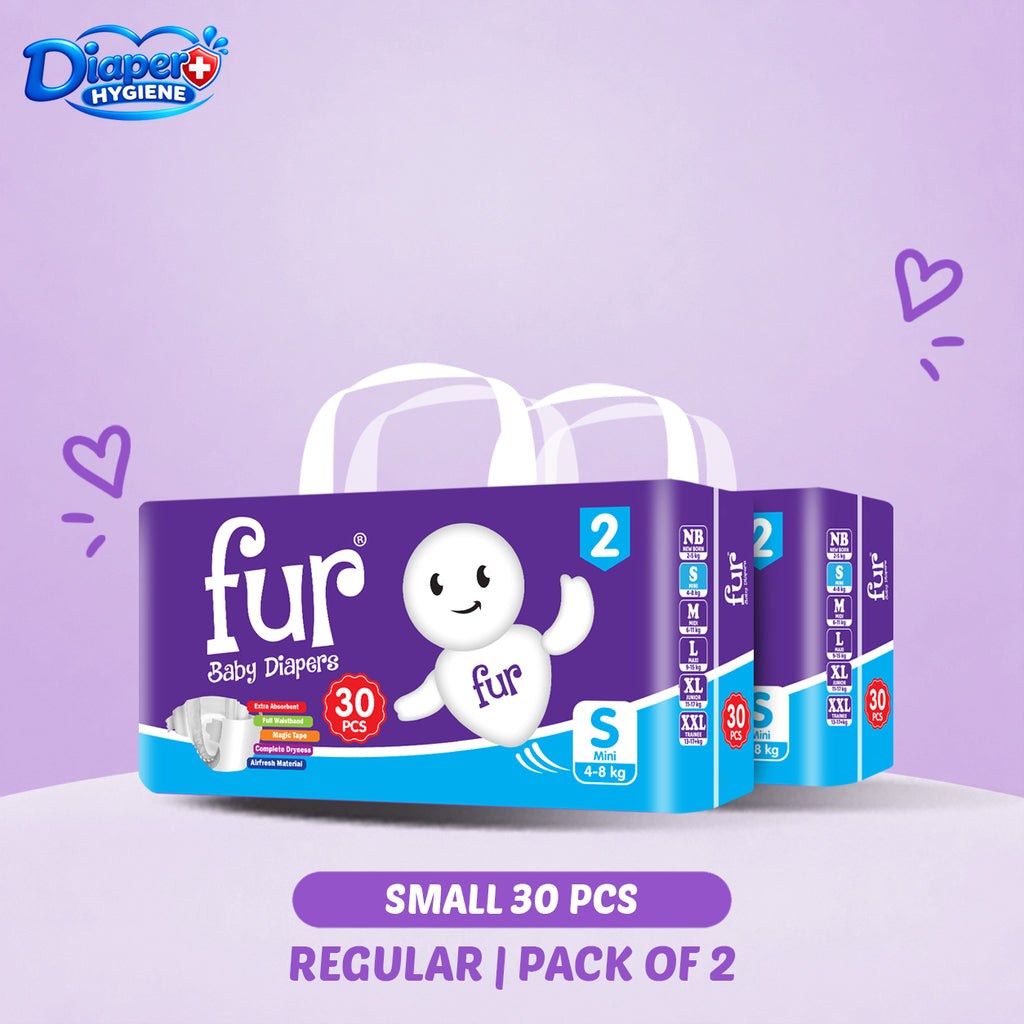 Fur Regular Baby Diaper Pack of 2 | Soft & Comfortable Baby Care