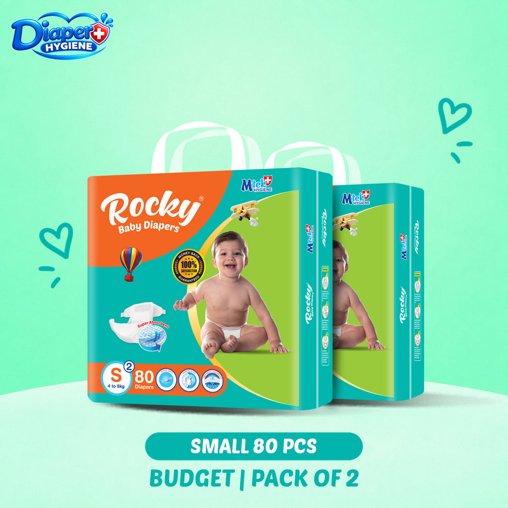 Rocky Budget Baby Diaper Pack of 2 | Affordable Baby  Diapers