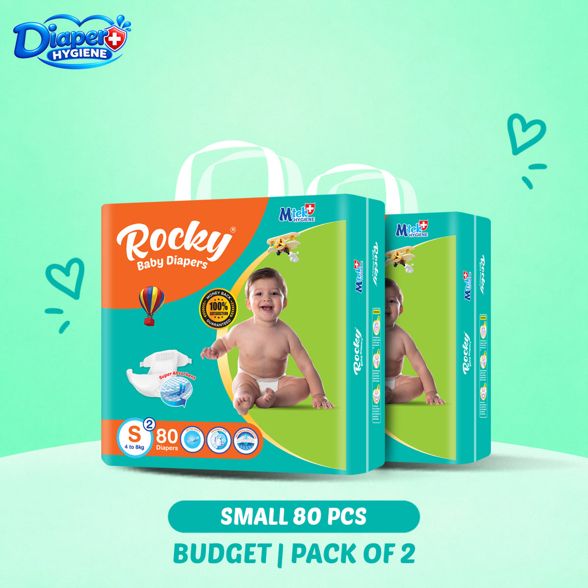 Rocky Budget Baby Diaper Pack of 2 | Affordable Baby  Diapers