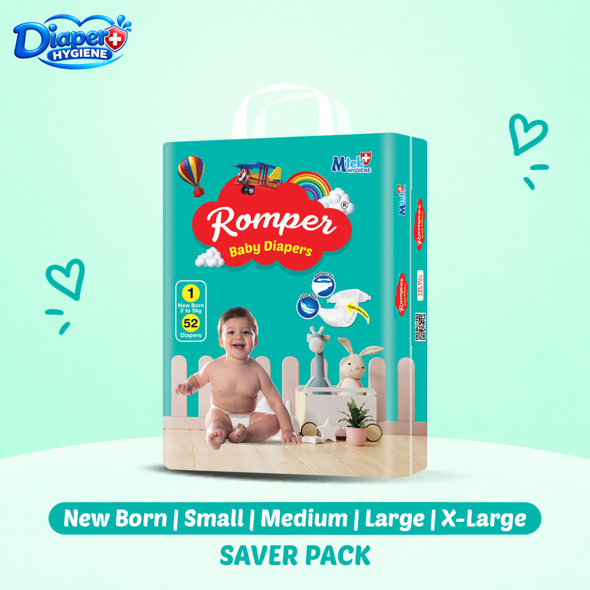 Romper Saver Baby Diaper | Soft & Comfortable Baby Care